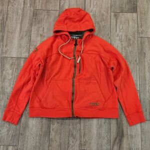 RTIC Outdoors Full Zip Hoodie Womens XL Orange Red Outdoor Thumbholes Hiking